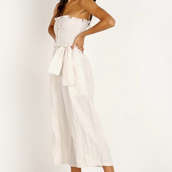 Faithful the Brand Lais Jumpsuit US4/AU8/S in Plain Ecru, NWT, Orig $209 - Picture 3 of 11